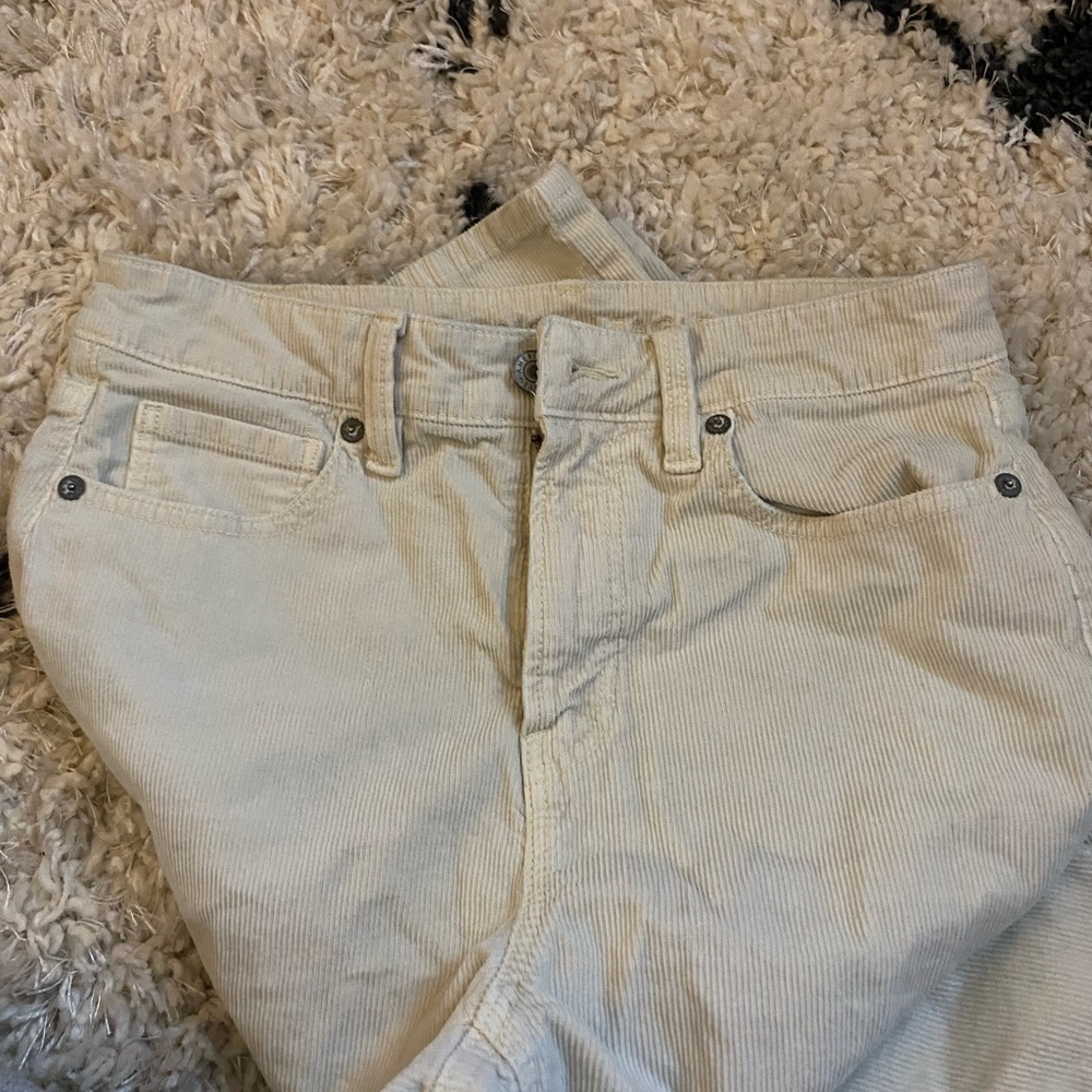 american eagle cream corduroys